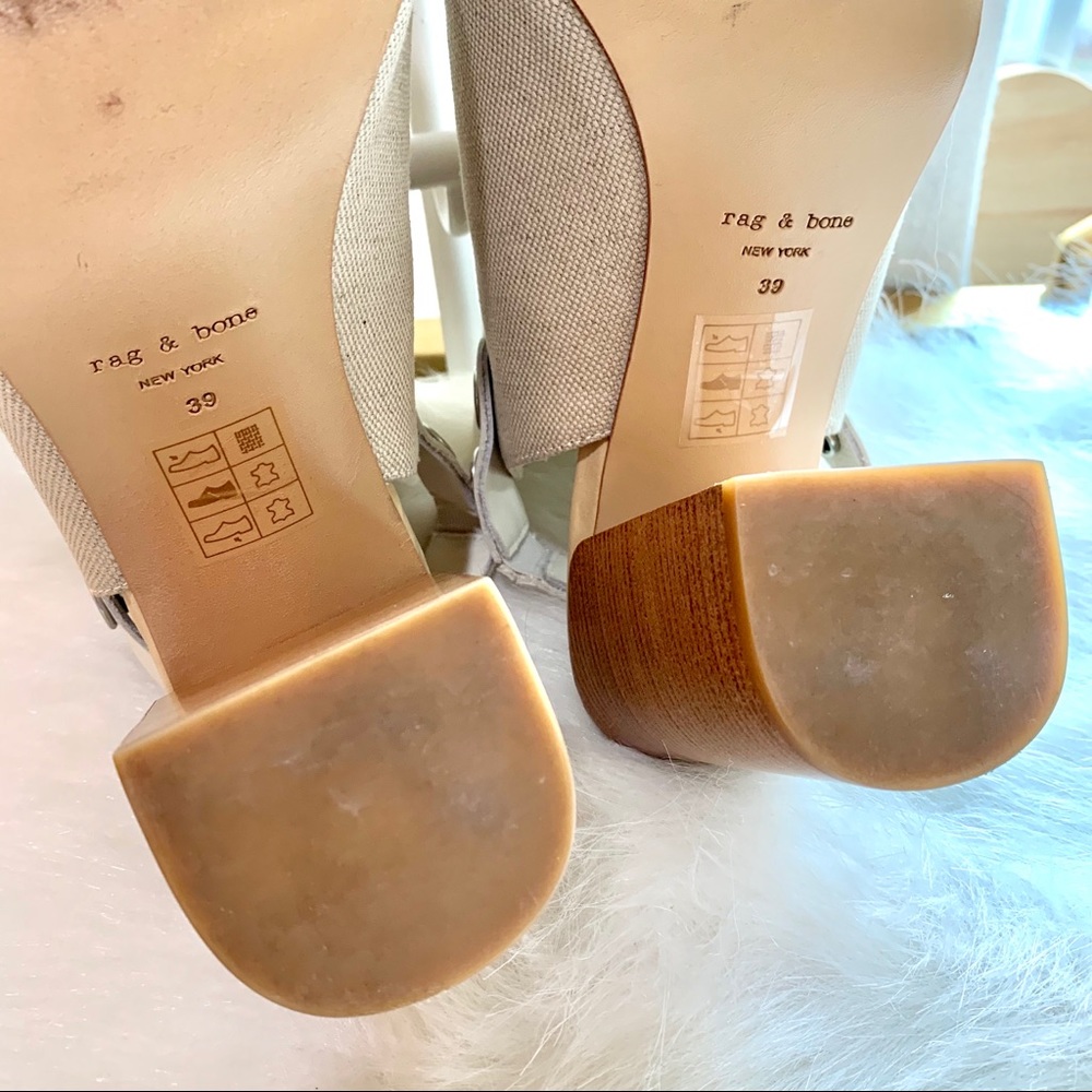 RAG & BONE LEIGH NATURAL OPEN TOE SANDALS SIZE 9 - Picture 13 of 16